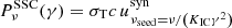 $$ \begin{aligned} P^{\mathrm{SSC} }_\nu (\gamma ) = \sigma _{\mathrm{T} }c \, u_{\nu _\mathrm{seed} =\nu /\left(K_\mathrm{IC} \gamma ^2\right)}^{\mathrm{syn} } \end{aligned} $$
