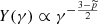 $ Y(\gamma)\propto \gamma^{-\frac{3-\widetilde{p}}{2}} $