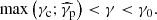 $$ \begin{aligned} \max {\left(\gamma _\mathrm{c} ;\widehat{\gamma }_\mathrm{p} \right)}<\gamma <\gamma _0. \end{aligned} $$
