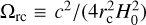 ${\Omega _{{\rm{rc}}}} \equiv {c^2}/\left( {4r_{\rm{c}}^2H_0^2} \right)$