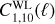 $C_{1,10}^{{\rm{WL}}}(\ell )$