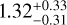 $1.32_{ - 0.31}^{ + 0.33}$