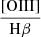 $ \frac{\mathrm{[OIII]}}{\mathrm{H\beta}} $
