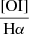 $ \frac{\mathrm{[OI]}}{\mathrm{H\alpha}} $