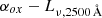$ \alpha_{ox}-L_{\nu,2500\,\AA} $