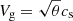 $ V_{\mathrm{g}} = \sqrt{\theta}c_\mathrm{{s}} $