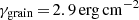 $ \gamma_{\mathrm{grain}}\,{=}\,2.9\,\mathrm{erg\,cm}^{-2} $