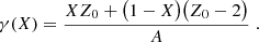 $$ \begin{aligned} \gamma (X) = \frac{X Z_0 + \big ( 1-X \big )\big ( Z_0 -2\big )}{A}\;. \end{aligned} $$