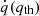 $ {\dot{q}(q_{\mathrm{th}})} $