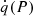 $ \dot{q}(P) $