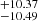 $ ^{+10.37}_{-10.49} $