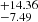 $ ^{+14.36}_{-7.49} $