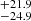 $ ^{+21.9}_{-24.9} $