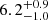 $ {{6.2}^{+0.9}_{-1.0}} $
