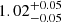 $ {1.02_{-0.05}^{+0.05}} $