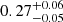 $ {0.27_{-0.05}^{+0.06}} $
