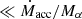 $ \ll \dot{M}_{\mathrm{acc}}/M_\alpha $