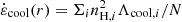 $ \dot{\varepsilon}_{\mathrm{cool}}(r) = \Sigma_i n_{\mathrm{H},i}^2 \Lambda_{\mathrm{cool},i}/N $