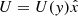 $ U = U(y)\hat{x} $