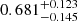$ 0.681_{-0.145}^{+0.123} $