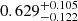 $ 0.629_{-0.122}^{+0.105} $