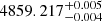 $ 4859.217^{+0.005}_{-0.004} $