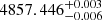 $ 4857.446^{+0.003}_{-0.006} $