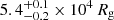$ 5.4^{+0.1}_{-0.2} \times 10^{4}\,{R_{\mathrm{g}}} $