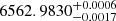 $ 6562.9830^{+0.0006}_{-0.0017} $