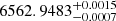 $ 6562.9483^{+0.0015}_{-0.0007} $
