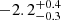 $ -2.2^{+0.4}_{-0.3} $