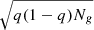 $ \sqrt{q(1-q)N_g} $
