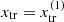 $ x_{\mathrm{tr}}=x^{(1)}_{\mathrm{tr}} $