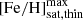 $ \mathrm{[Fe/H]}_{\mathrm{sat,thin}}^{\mathrm{max}} $