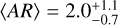 $\langle AR\rangle = 2.0_{ - 0.7}^{ + 1.1}$