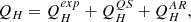 $$ \begin{aligned} Q_H&= Q_H^{exp} + Q_H^{QS}+Q_H^{AR},\end{aligned} $$