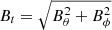 $ B_t = \sqrt{B_\theta^2 + B_\phi^2} $