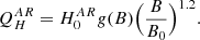 $$ \begin{aligned} Q_H^{AR} = H_0^{AR} g(B) \Big ( \frac{B}{B_0} \Big )^{1.2}. \end{aligned} $$