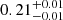 $ 0.21_{-0.01}^{+0.01} $