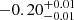 $ -0.20_{-0.01}^{+0.01} $
