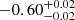 $ -0.60_{-0.02}^{+0.02} $