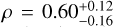 $\[\rho=0.60_{-0.16}^{+0.12}\]$