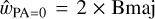 ${\hat w_{{\rm{PA}} = 0}} = 2 \times {\rm{Bmaj}}$