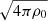 $ \sqrt{4 \pi \rho_0} $