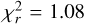 $\chi _r^2 = 1.08$