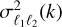 $\sigma _{{\ell _1}{\ell _2}}^2(k)$