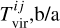 $T_{{\rm{vir}}}^{ij},{\rm{b}}/{\rm{a}}$