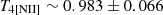 $ T_{4\rm [NII]}\sim 0.983\pm0.066 $