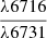 $ \frac{\lambda 6716}{\lambda 6731} $