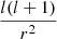 $ \frac{l(l+1)}{r^2} $